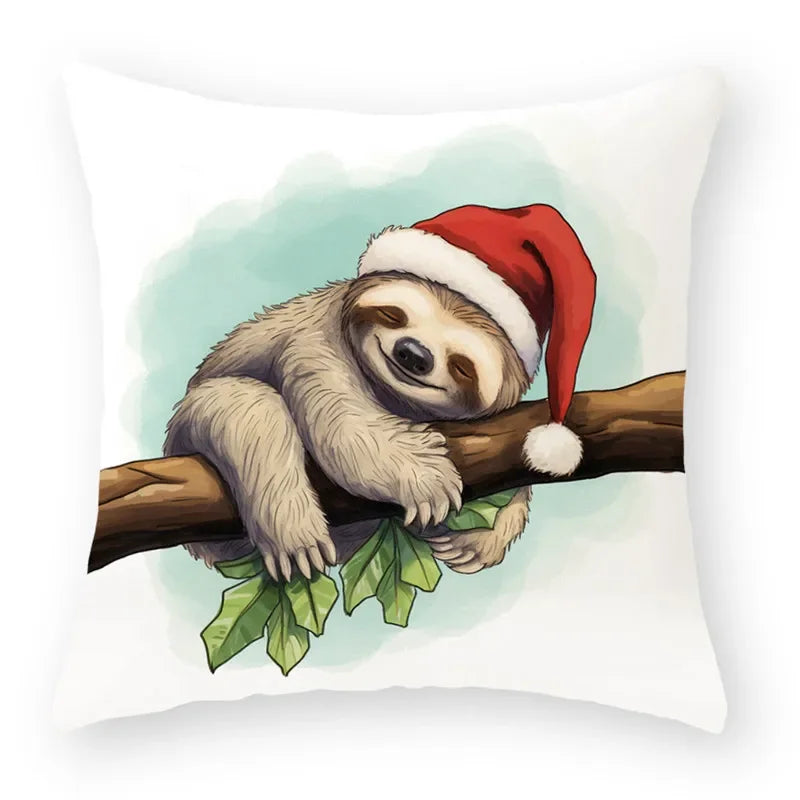 Sloth Christmas Cushions