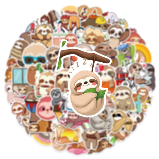 50 Piece Sloth Stickers