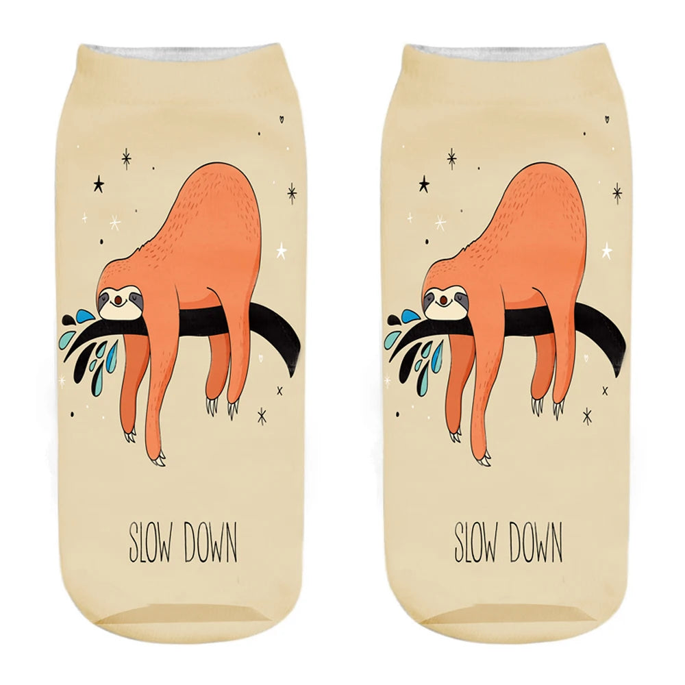 Sloth Short Ankle Socks