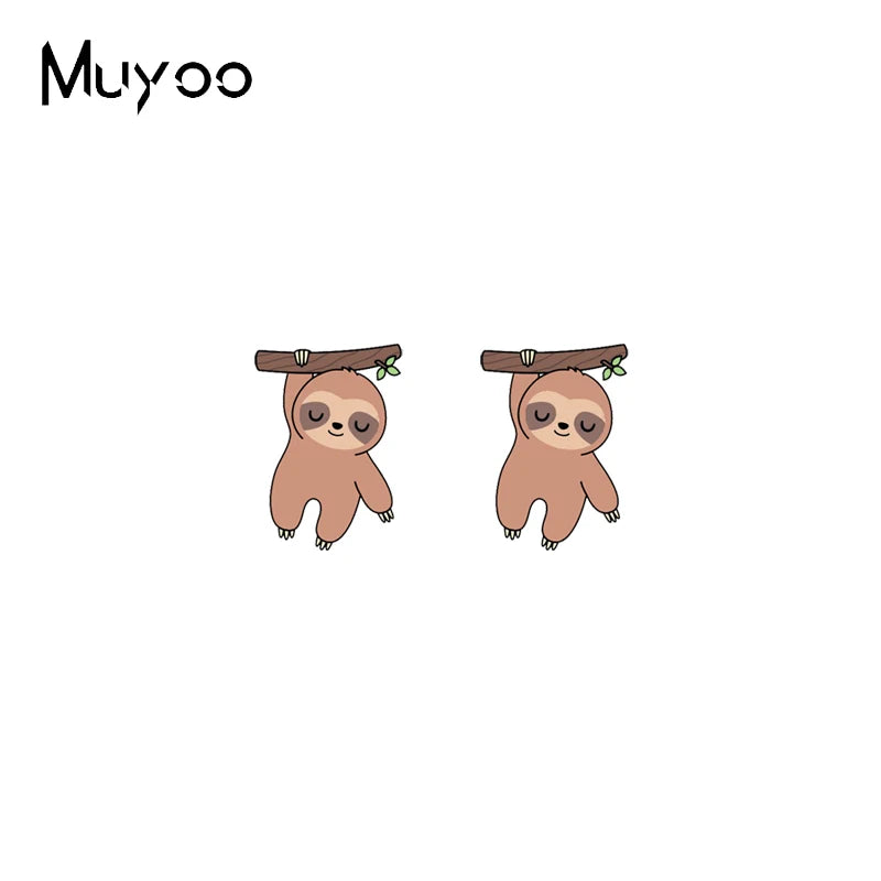 Cartoon Sloth Stud Earrings