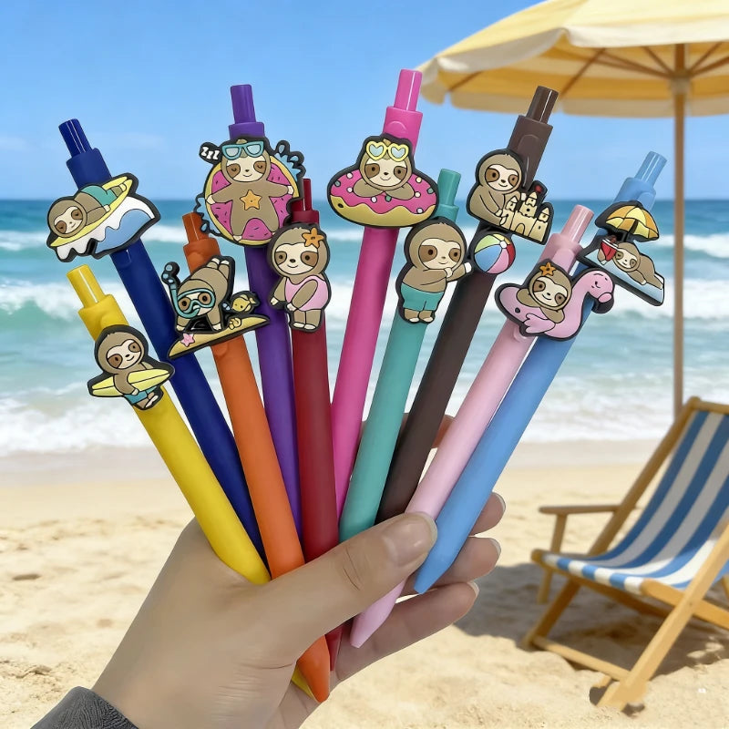 Beach Sloth Pen Toppers