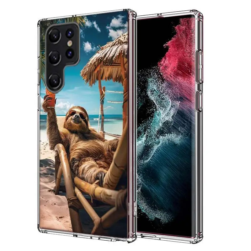 Sloth Relaxing On A Beach Samsung Phone Case