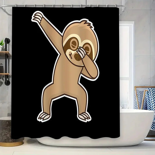 Dabbing Sloth Shower Curtain