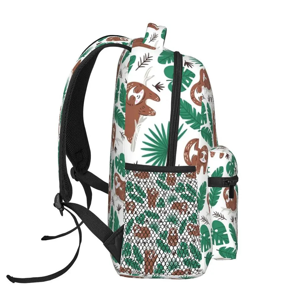 Jungle Leaves Sloth Backpack