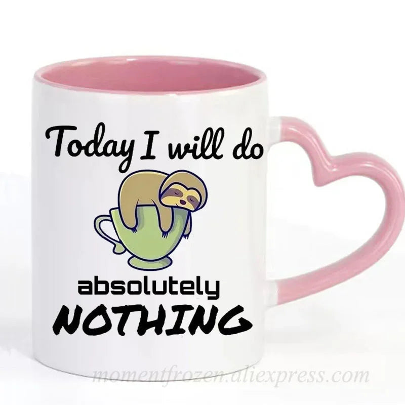 Today I Will Absolutely Do Nothing Sloth Mug