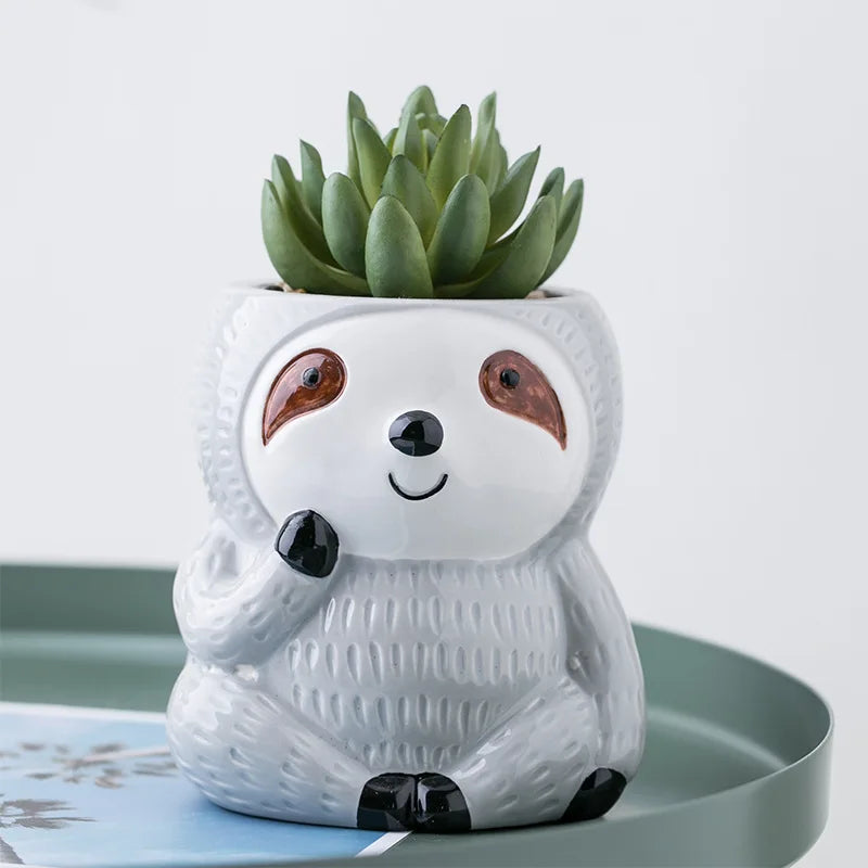 Cute Sloth Succulent Plant Pot