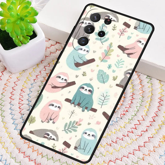 Colorful Sloths Samsung Phone Case