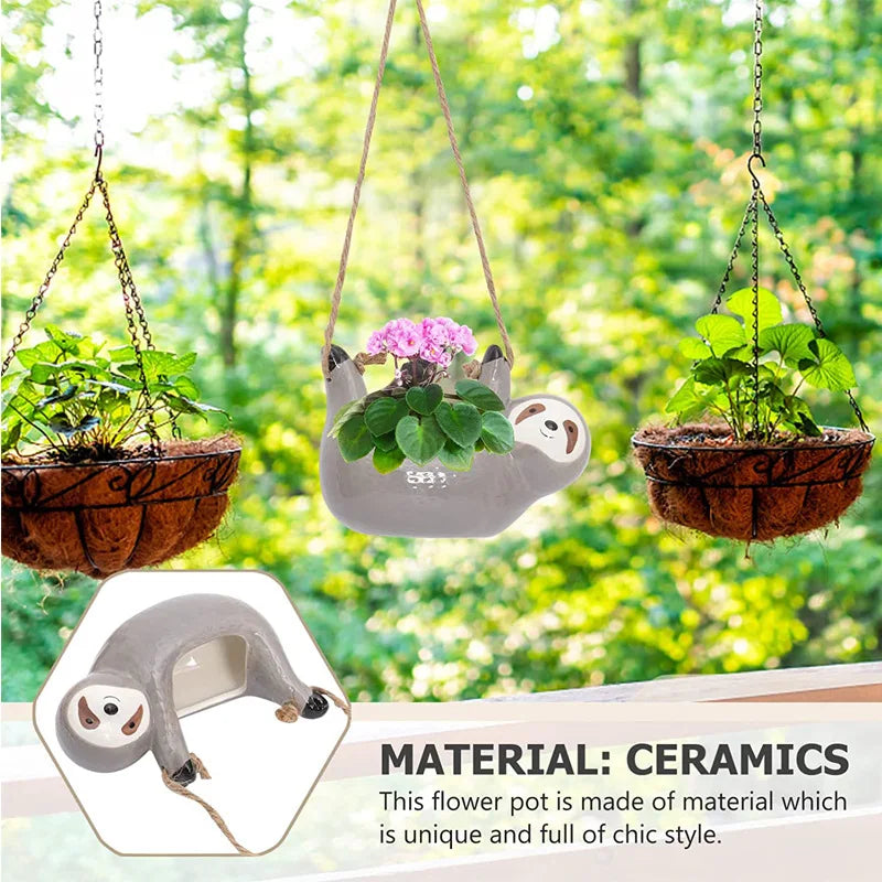 Sloth Hanging Flowerpot