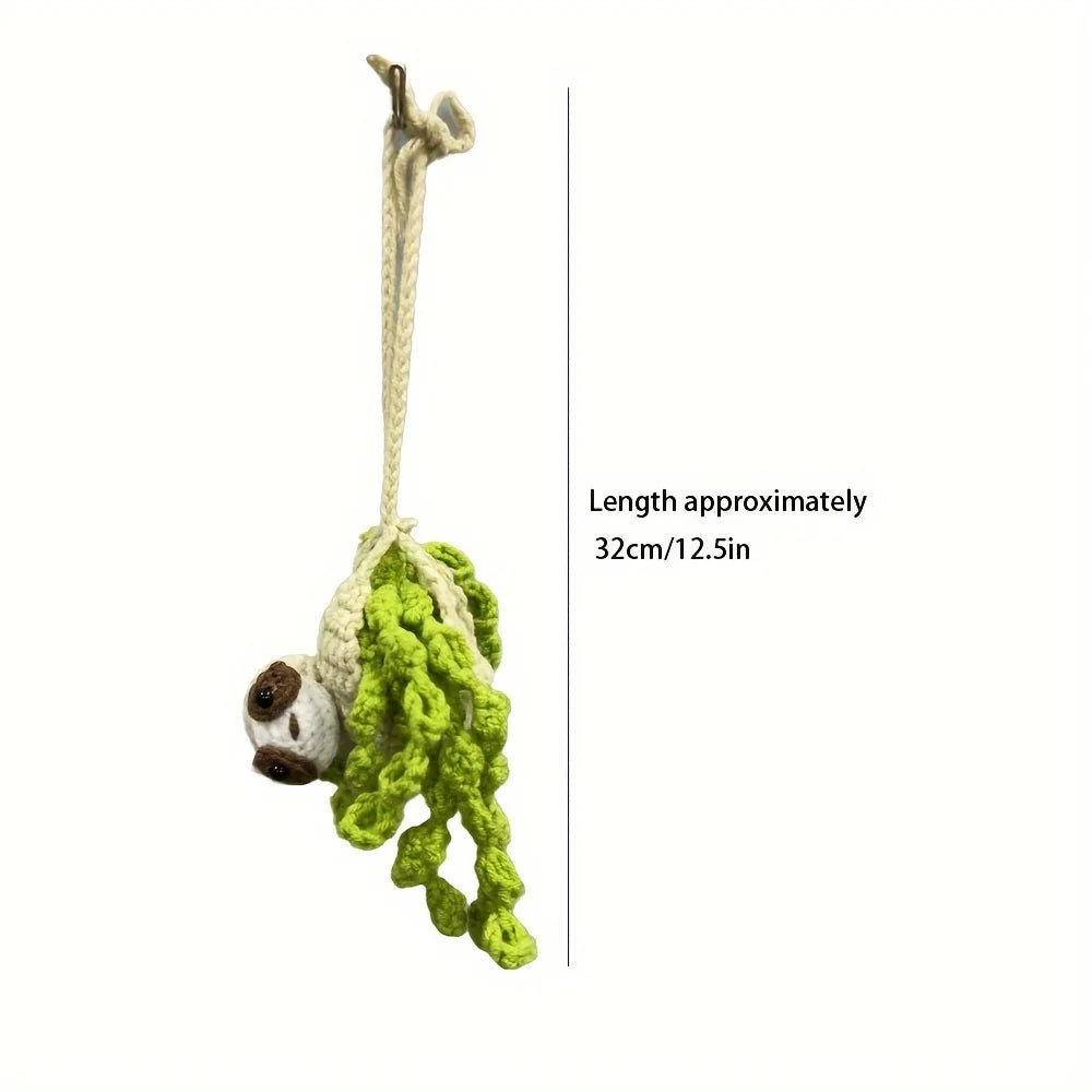 Sloth Hanging Car Crochet Ornament