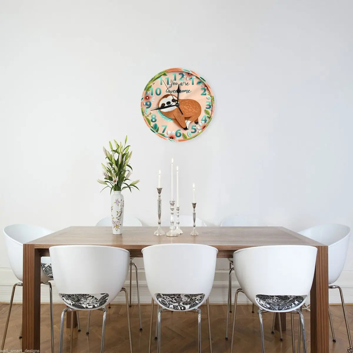 You Are Awesome Sloth Wall Clock product photo 2