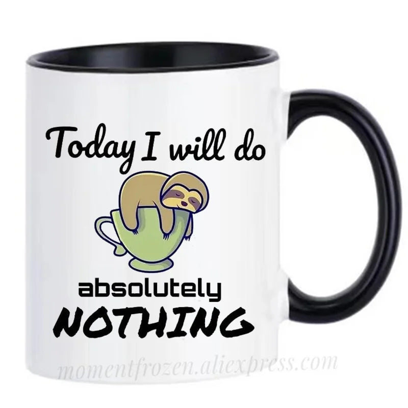 Today I Will Absolutely Do Nothing Sloth Mug