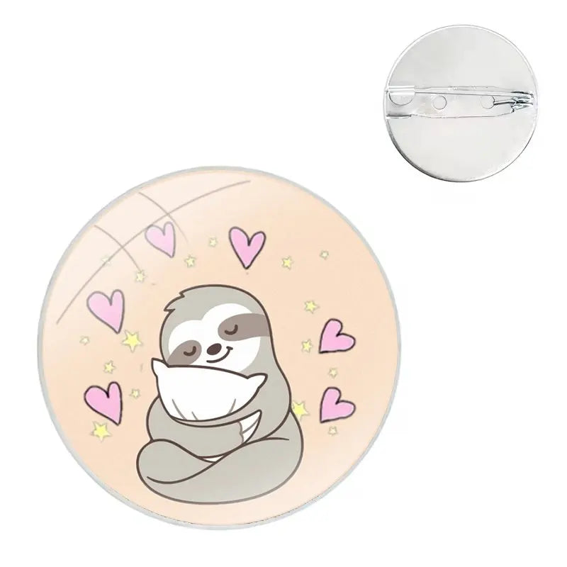 Cute Sloths pin badges