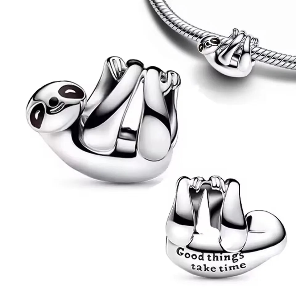 Sterling Silver Hanging Sloth Charm