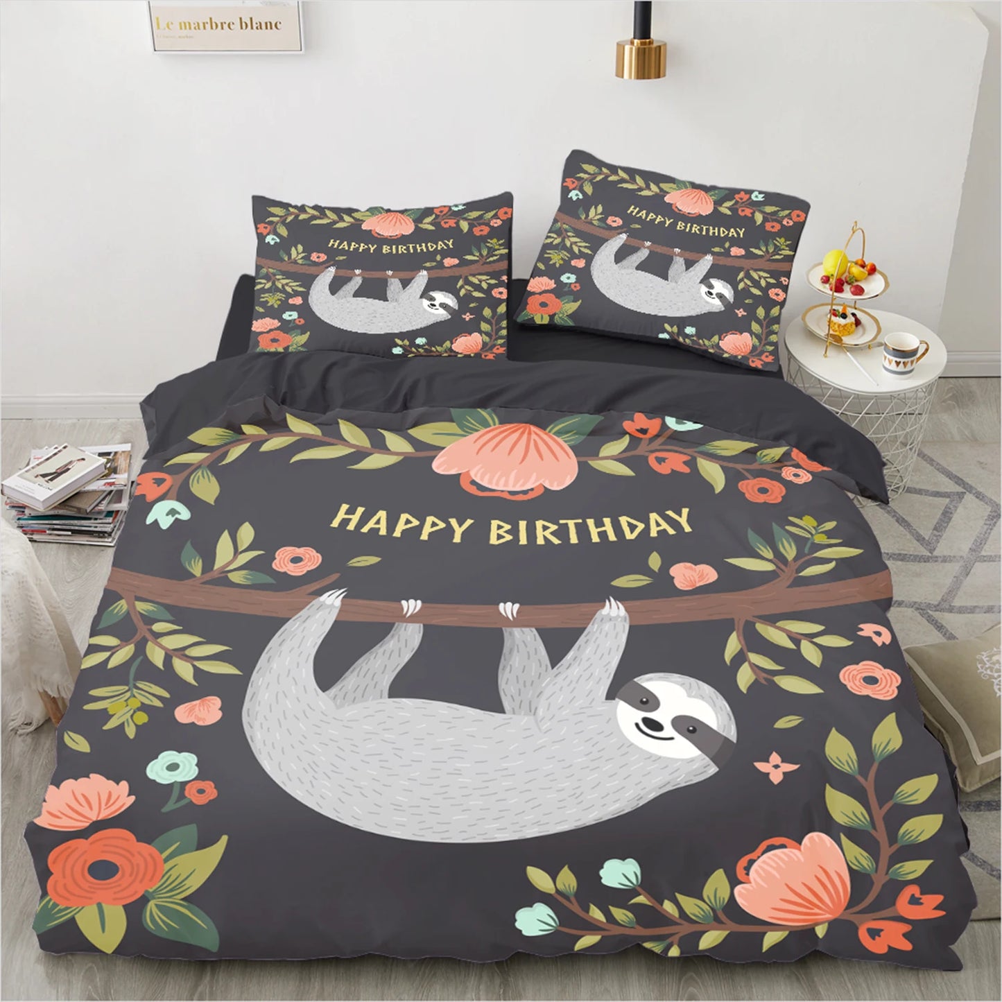 Assorted Sloth Duvet Cover Bedding Set