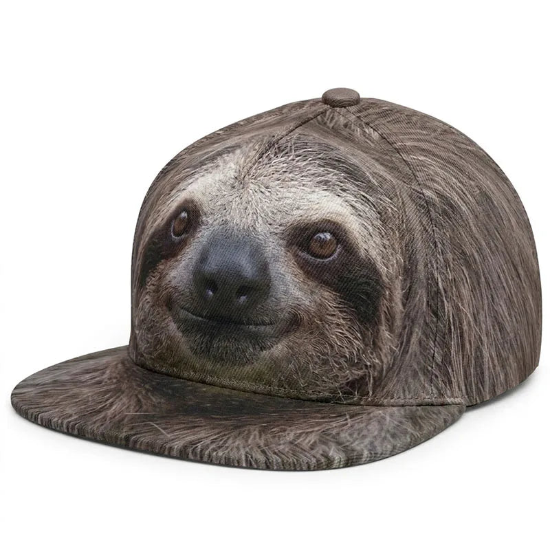 Realistic Sloth Print Baseball Cap