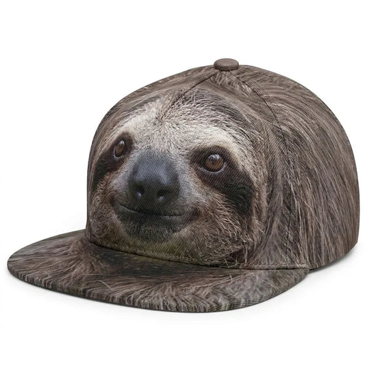 Realistic Sloth Print Baseball Cap