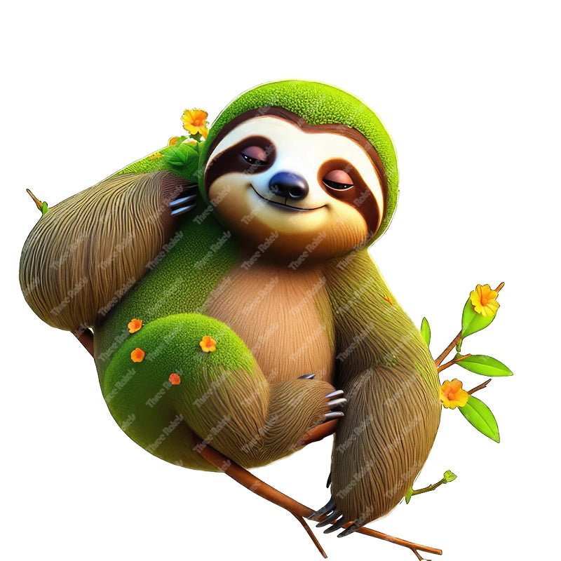 Forest Sloth Wall Stickers