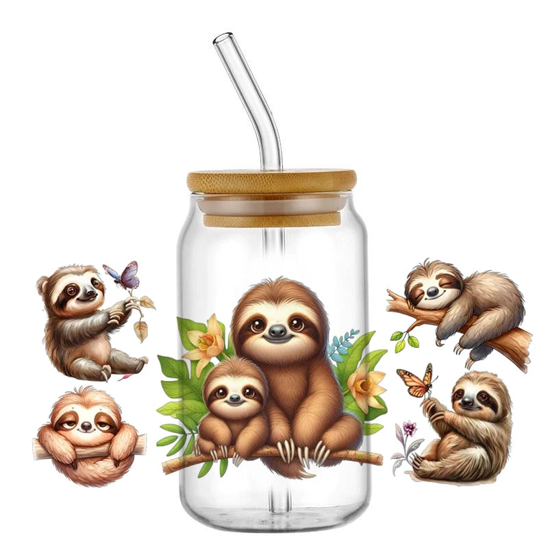 Sloth Decal Easy Peel Rub-On Transfer Sticker
