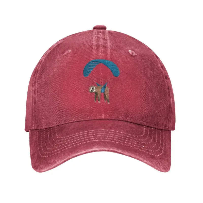 Paragliding Sloth Baseball Cap