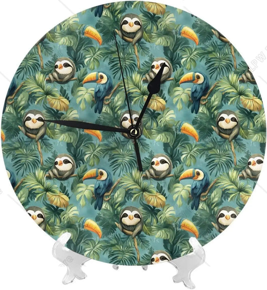 Taucan & Sloth Wall Clock Battery Operated