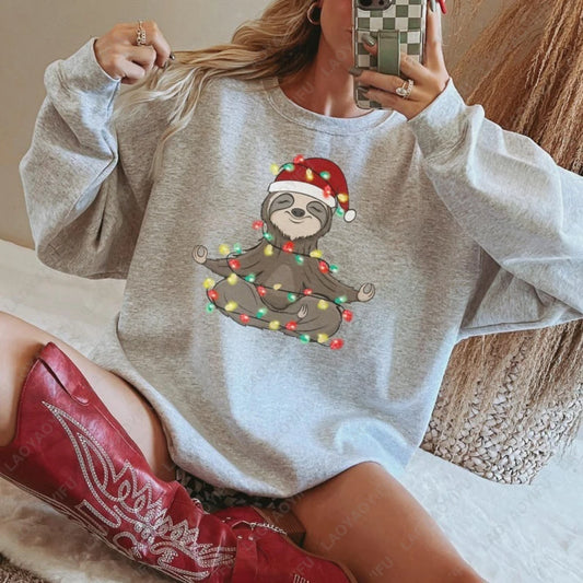 Cute Sloth Christmas Holiday Sweater
