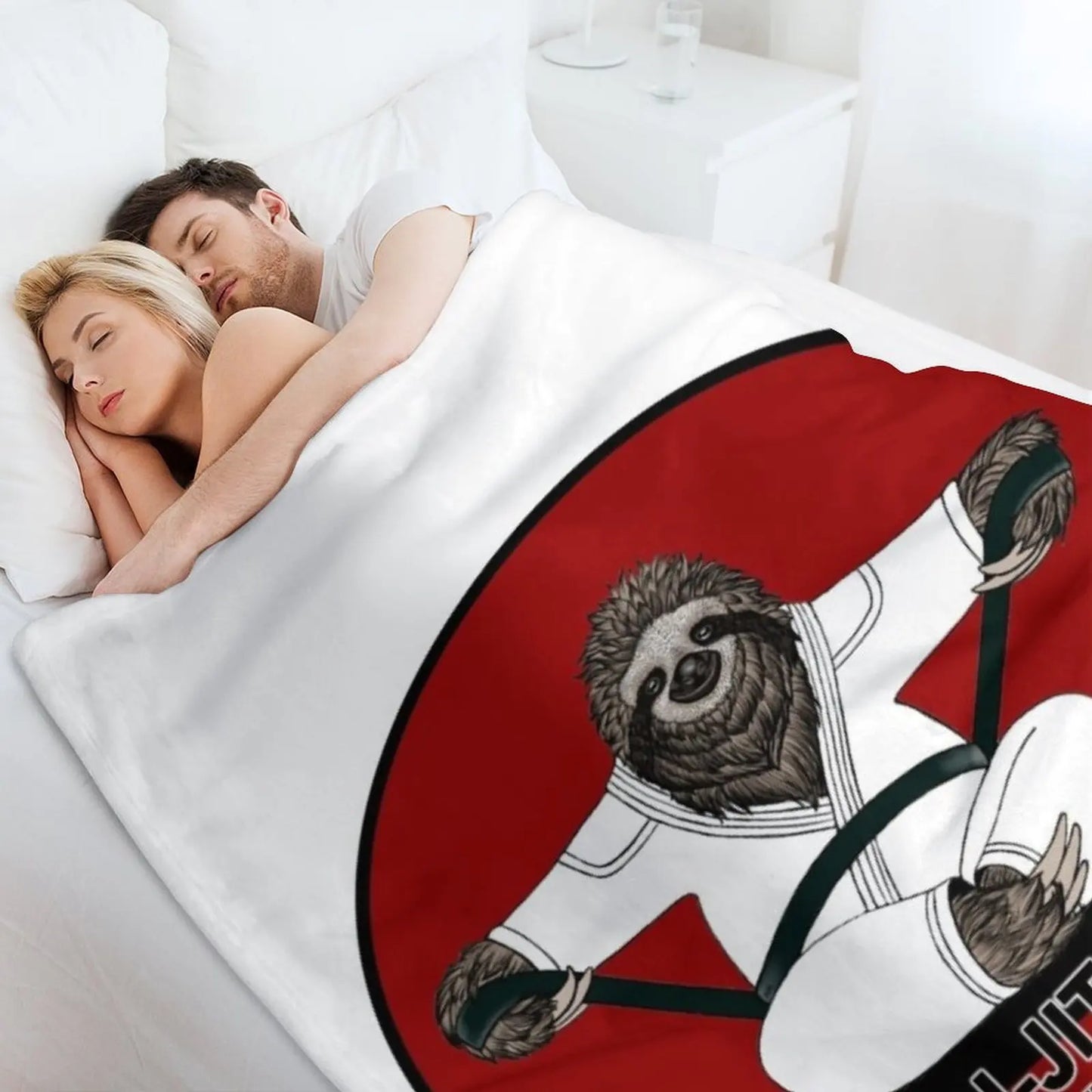 Black Belt Jiu-Jitsu Sloth Blanket