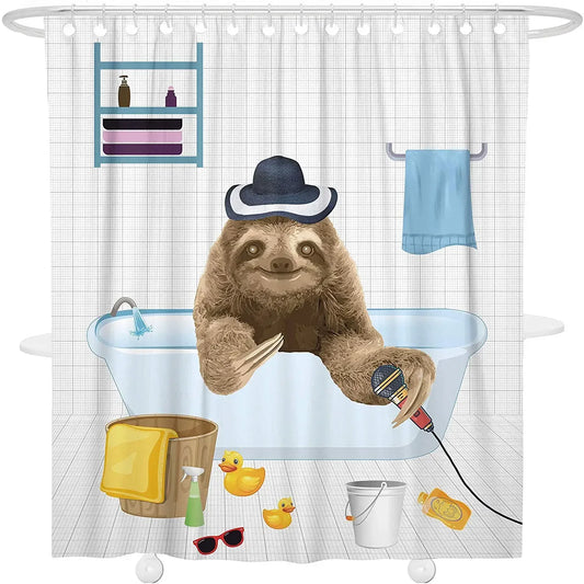 Funny Sloth Shower Curtain