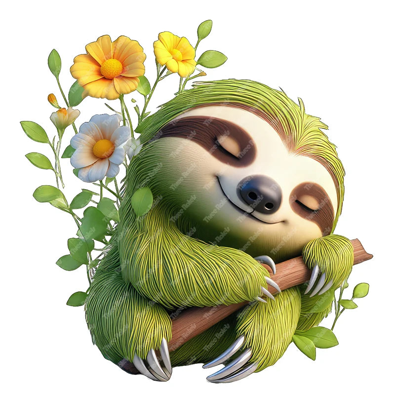 Forest Sloth Wall Stickers