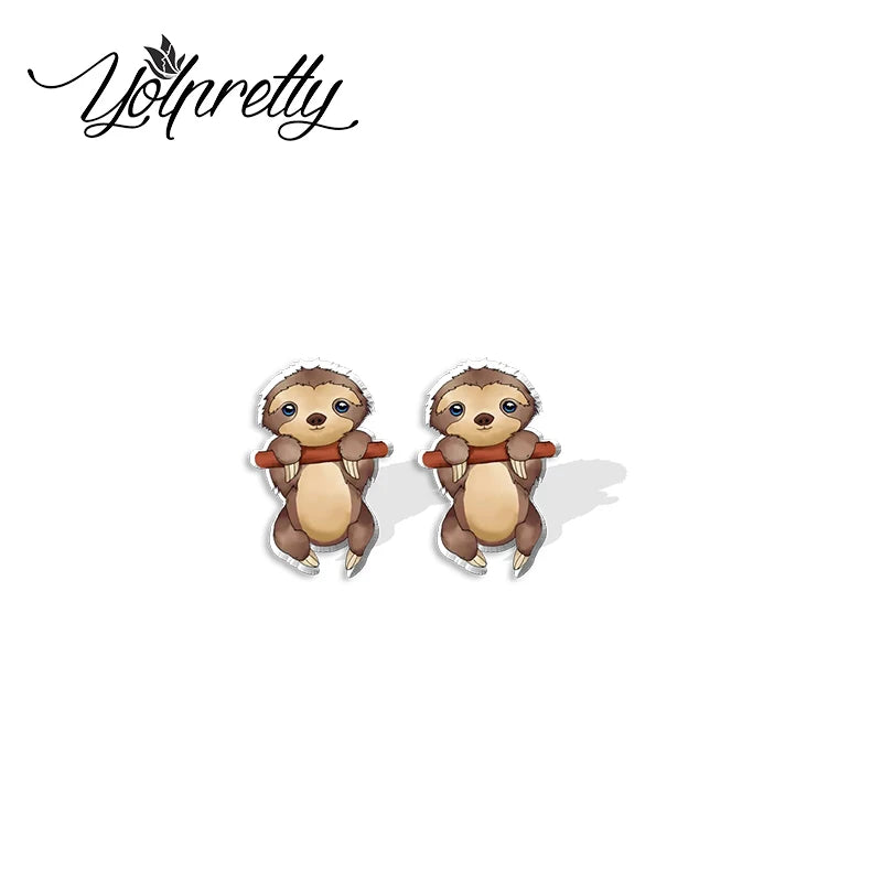 Sloth Stud Earrings