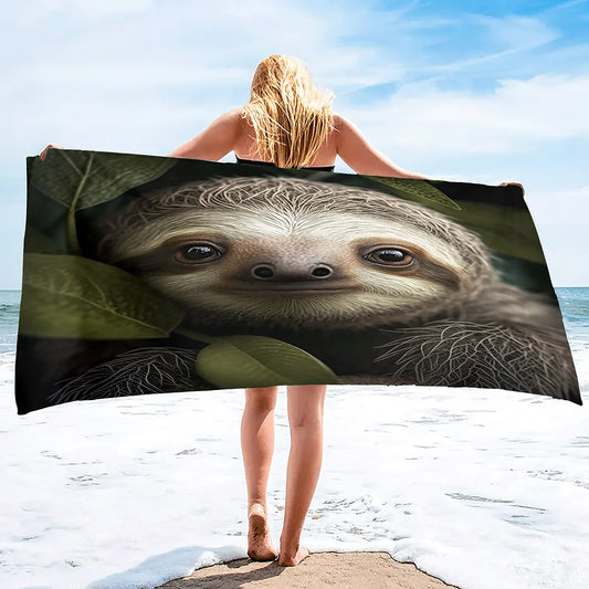 Slow Vibes Sloth Towel