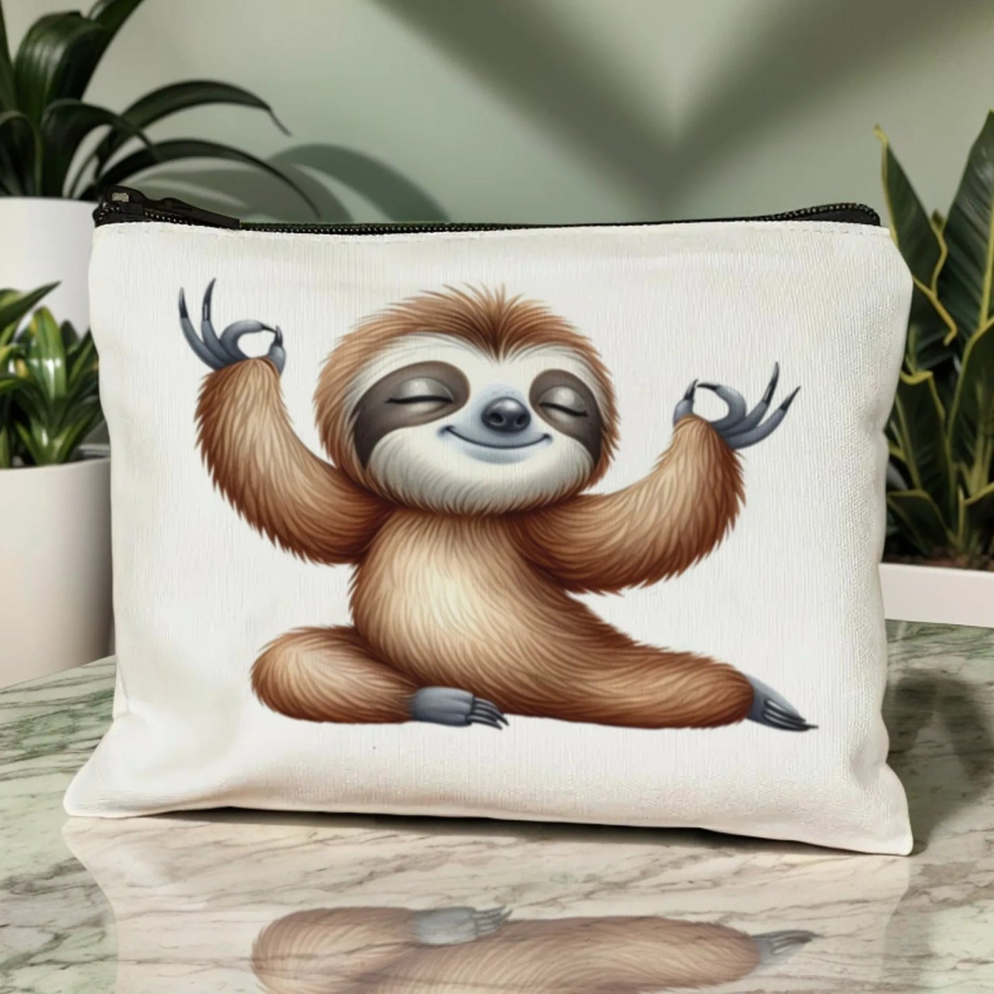 Sloth Yoga Makeup Bag