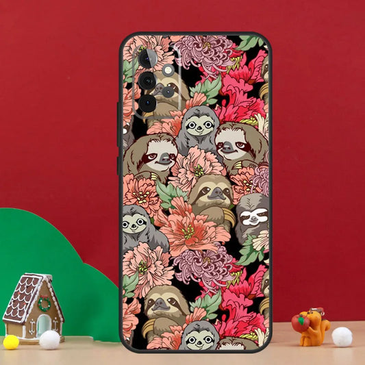 Floral Sloth Samsung Phone Case
