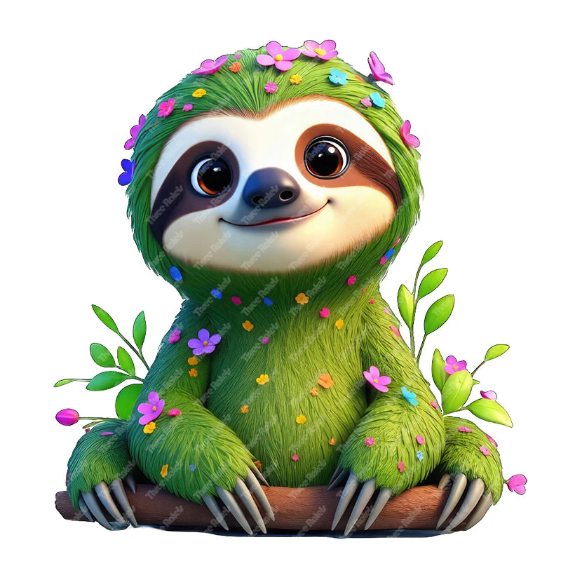 Forest Sloth Wall Stickers
