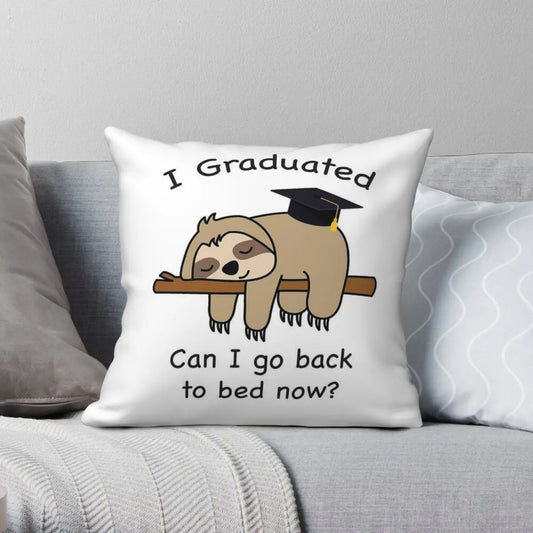 Graduation Sloth Cushion Cover