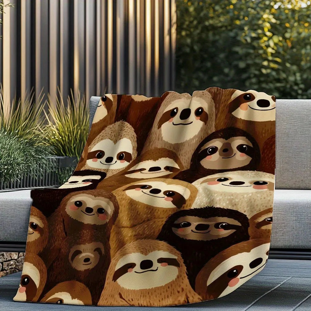 Sloth Faces Blanket