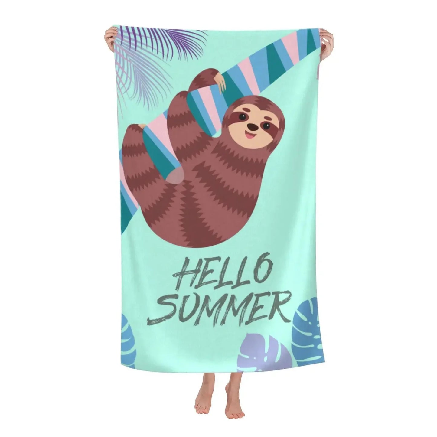 Hello Summer Sloth Towel