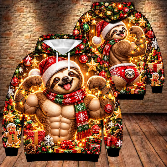 Sloth Muscle Hoodie product photo