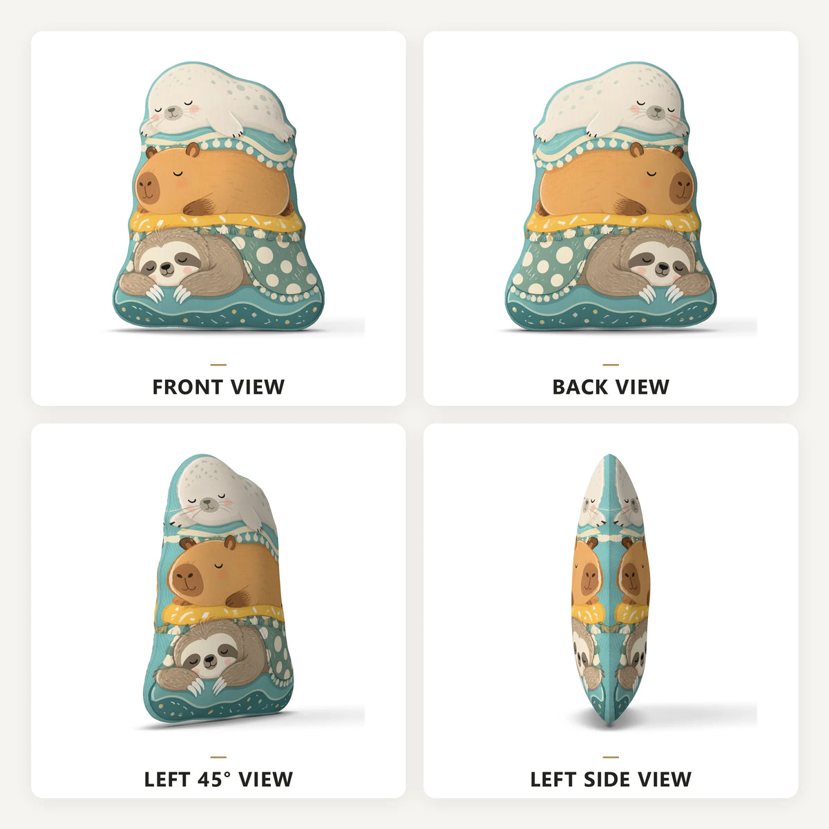 Sleeping Sloth Animal Stack Pillow