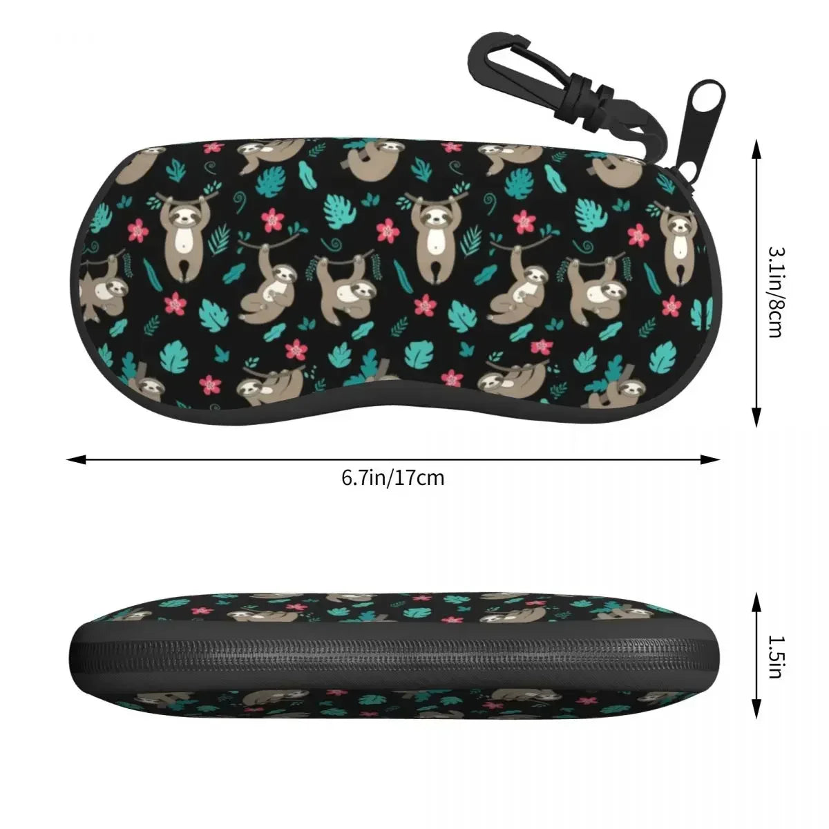 Sloth Pattern Glasses Case