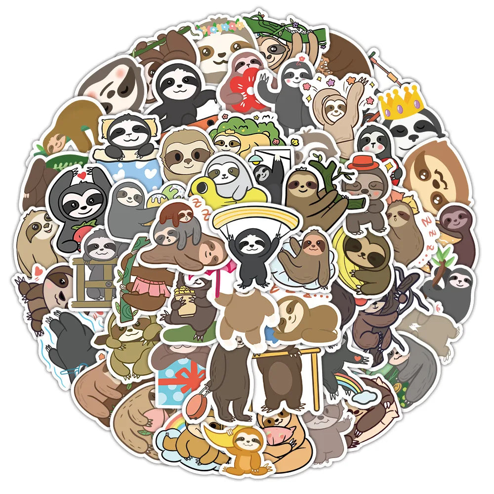 Sloth Cartoon Stickers