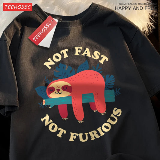 Not Fast Not Furious Sloth Male T-Shirt
