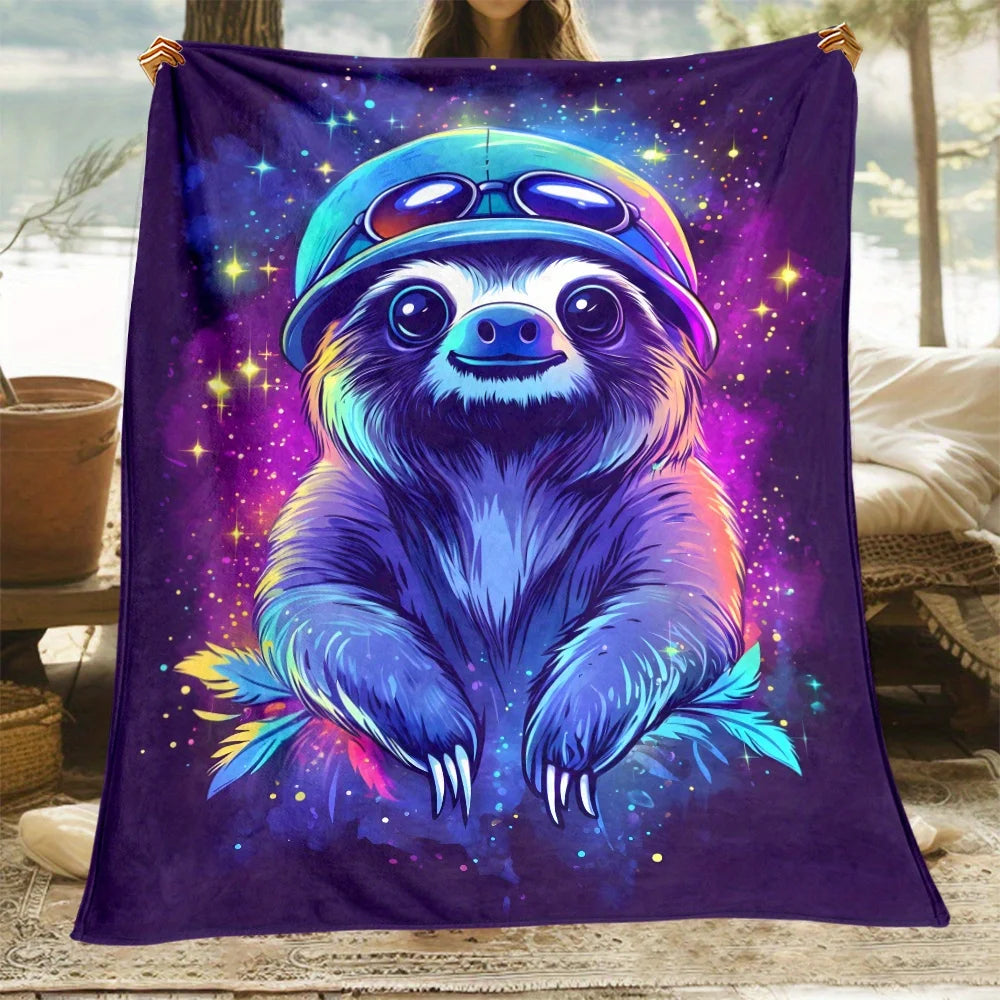 Cosmic Sloth Fleece Blanket