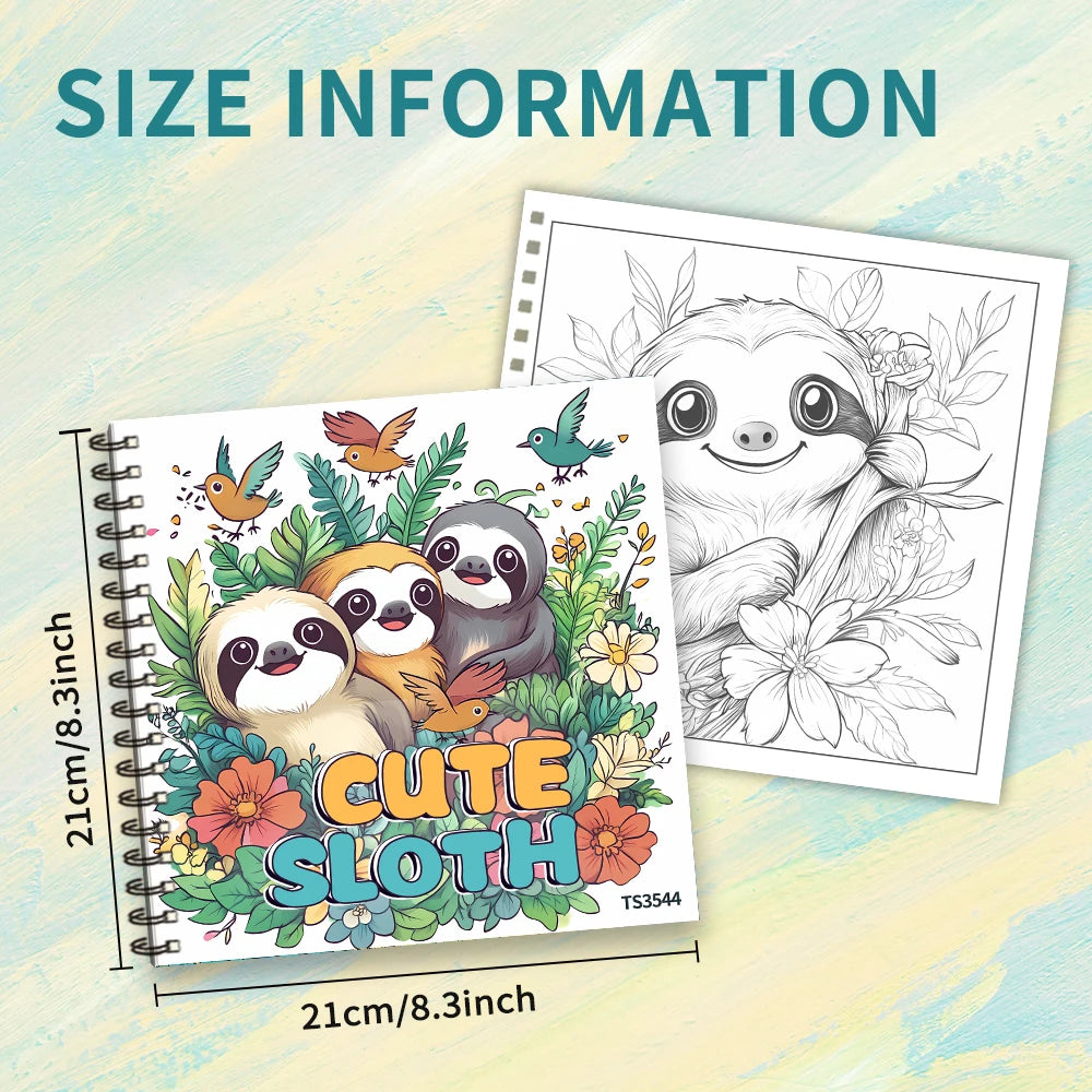 Sloth Colouring Book