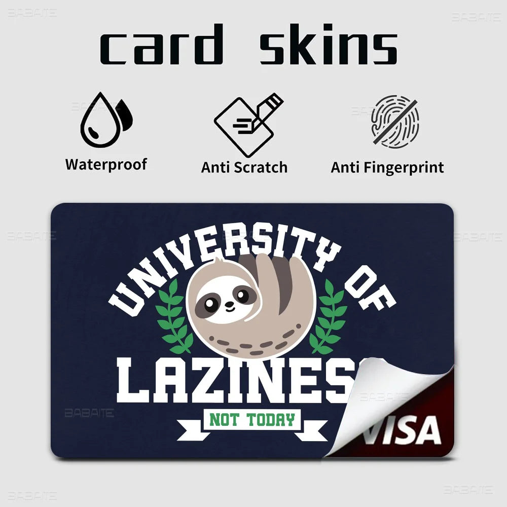 Sloth Sticker To Cover Debit / Credit Cards