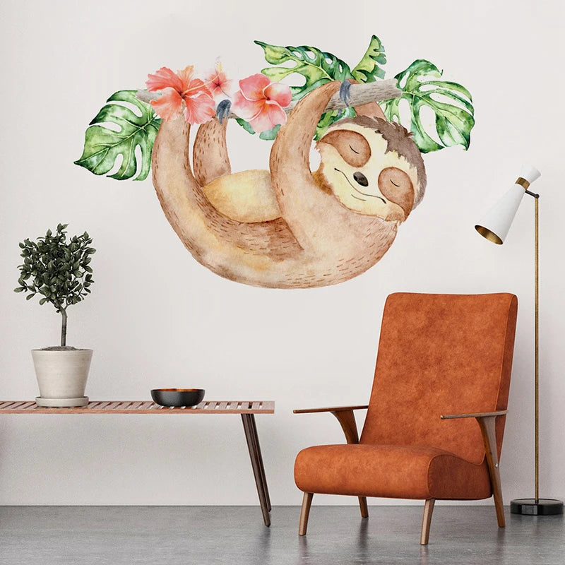 Cute Sloth Wall Stickers