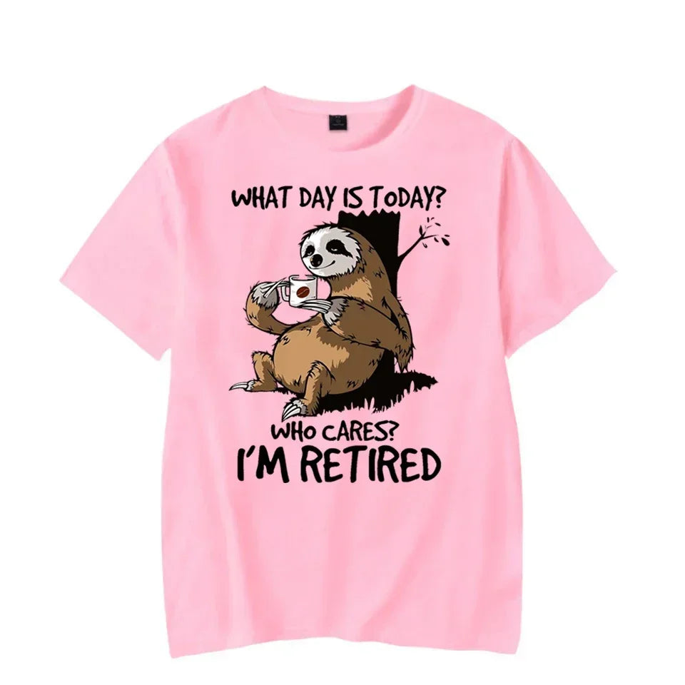 Who Cares I'm Retired Sloth T-shirt