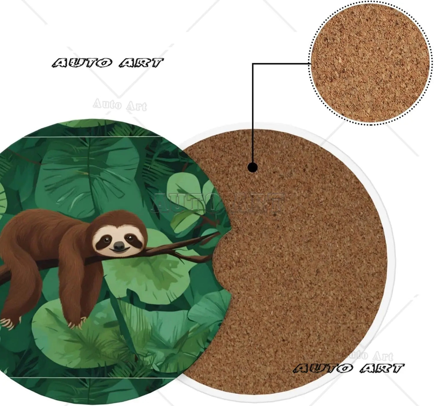 Sloth Car Cup Coasters