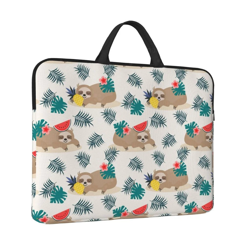 Sloth Watermelon & Pineapple Laptop Bag