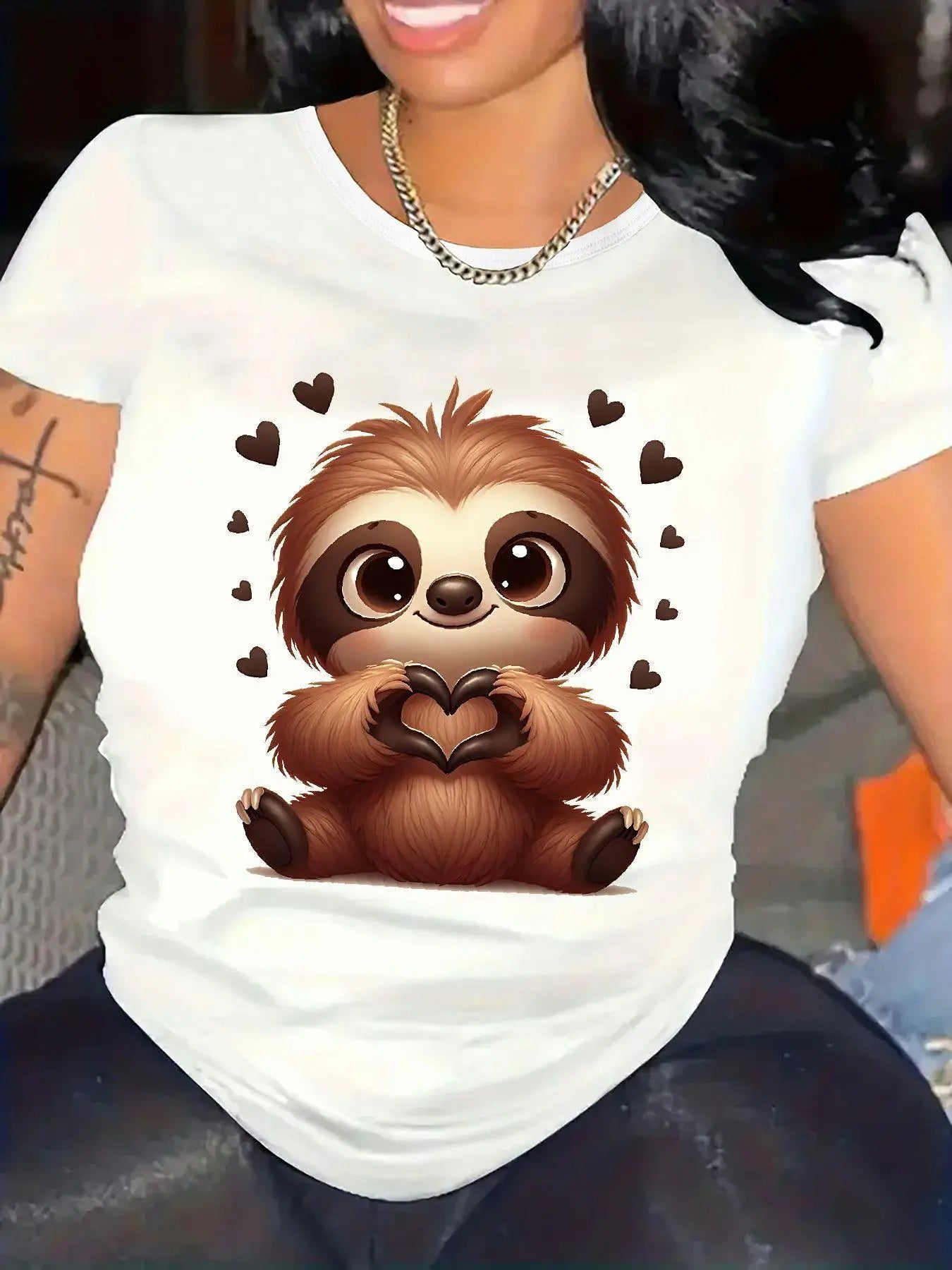 Cute Love Sloth T-Shirt product photo 1