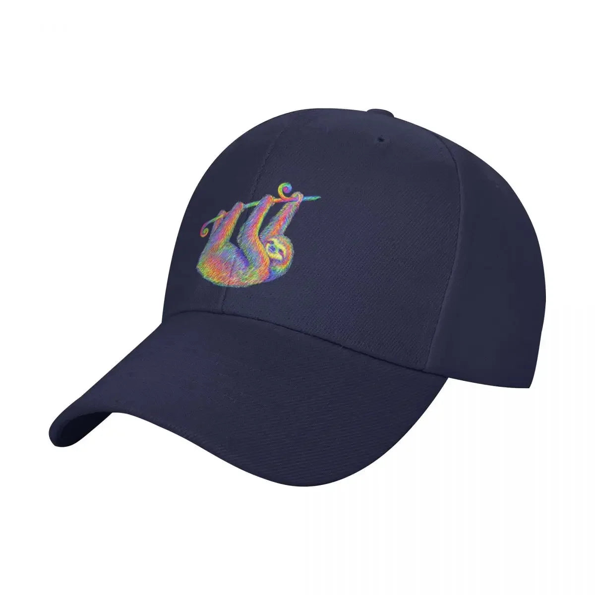 Hanging Around Psychedelic Sloth Baseball Cap